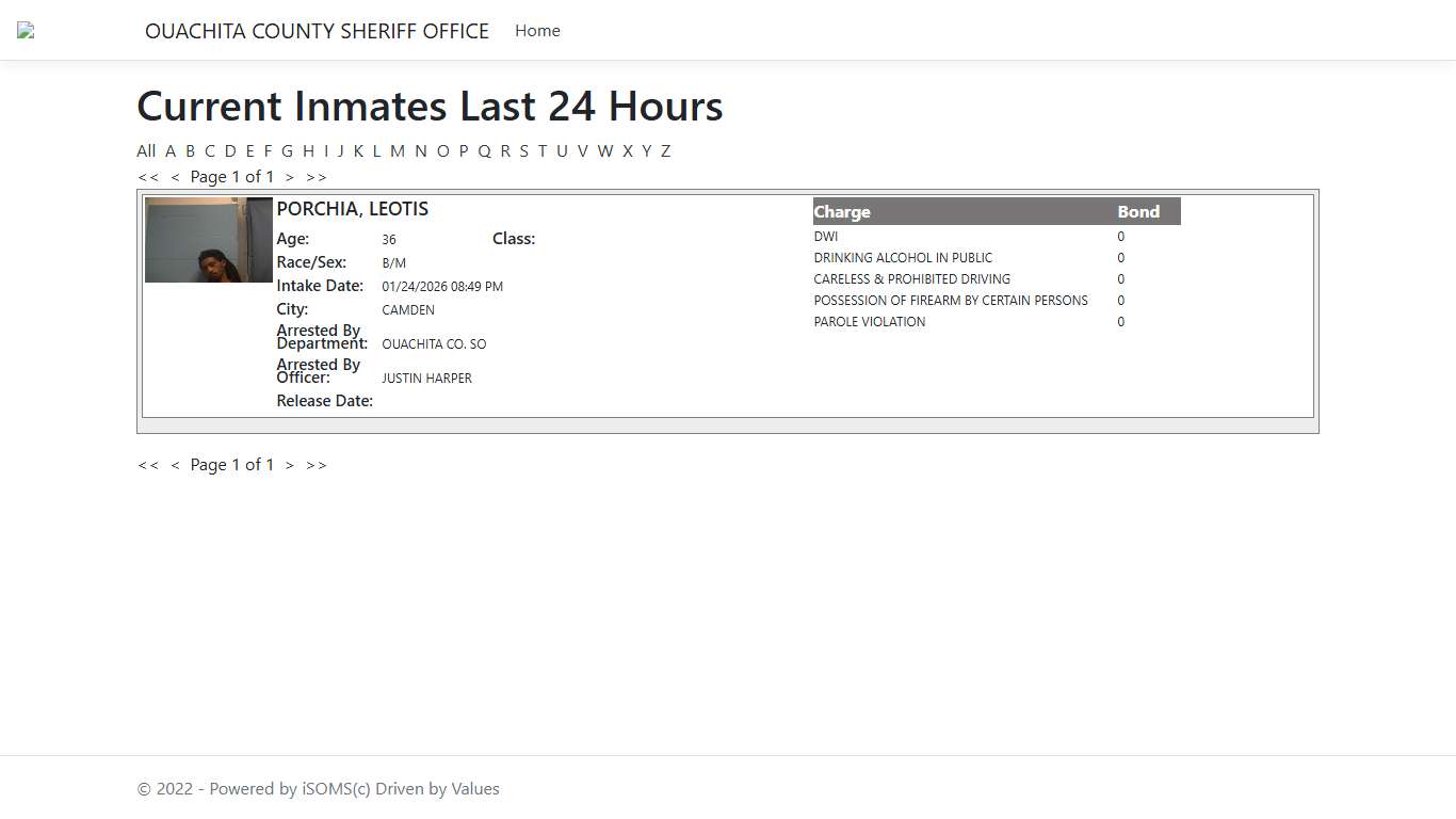 Inmates - ISOMS Portal
